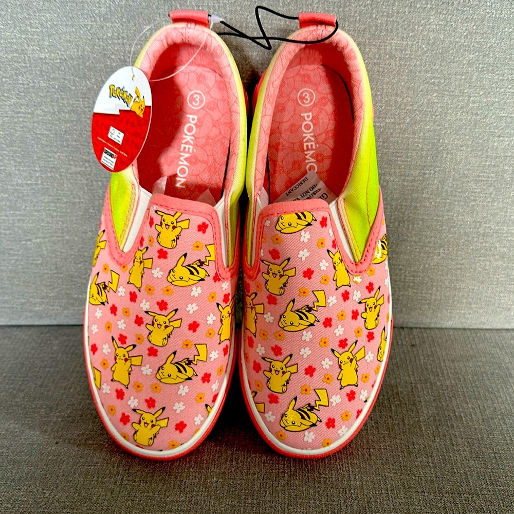 Pokémon Slip-On Sneakers Kids size 3 NWOT